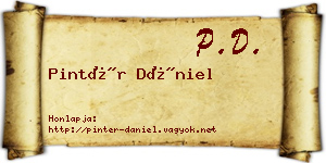 Pintér Dániel névjegykártya